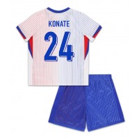 Maglie da calcio Francia Ibrahima Konate #24 Seconda Maglia Bambino Europei 2024 Manica Corta (+ Pantaloni corti)